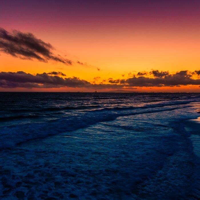 sunset at the beach in Tulum